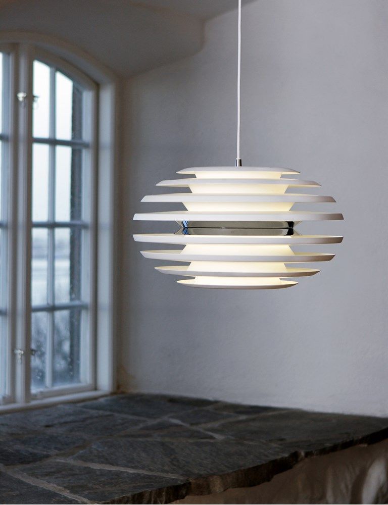 Belid Ellipse Pendel Ø40 Matthvit / Krom