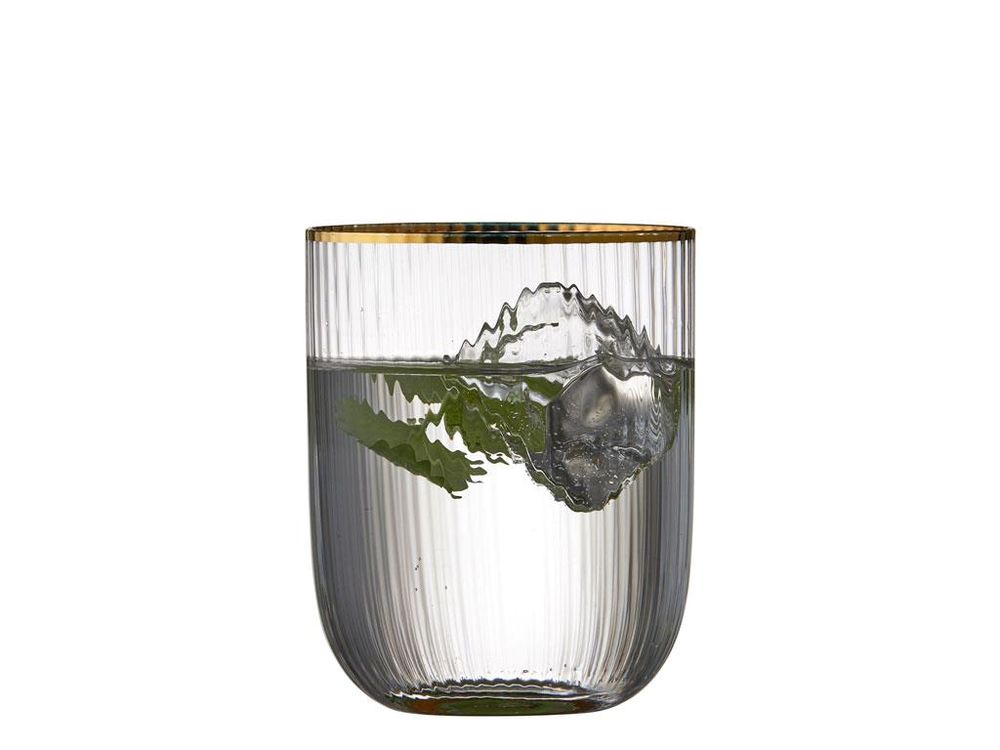 Lyngby Glass Palermo Gold Vannglass 35 cl 4-pk