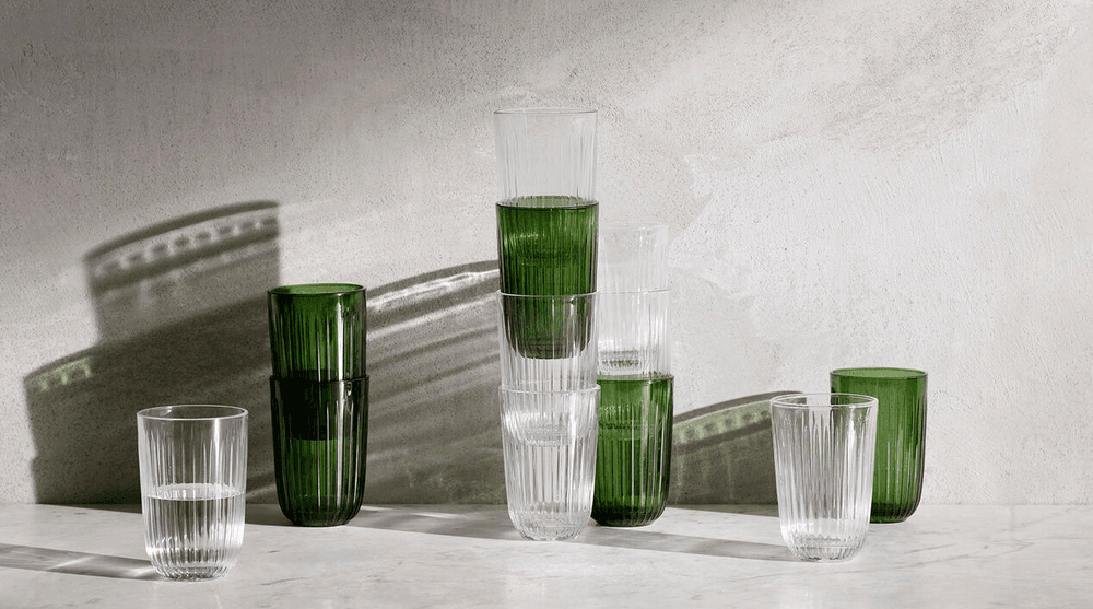 Kähler Hammershøi Vannglass Klar 37 cl 4 stk