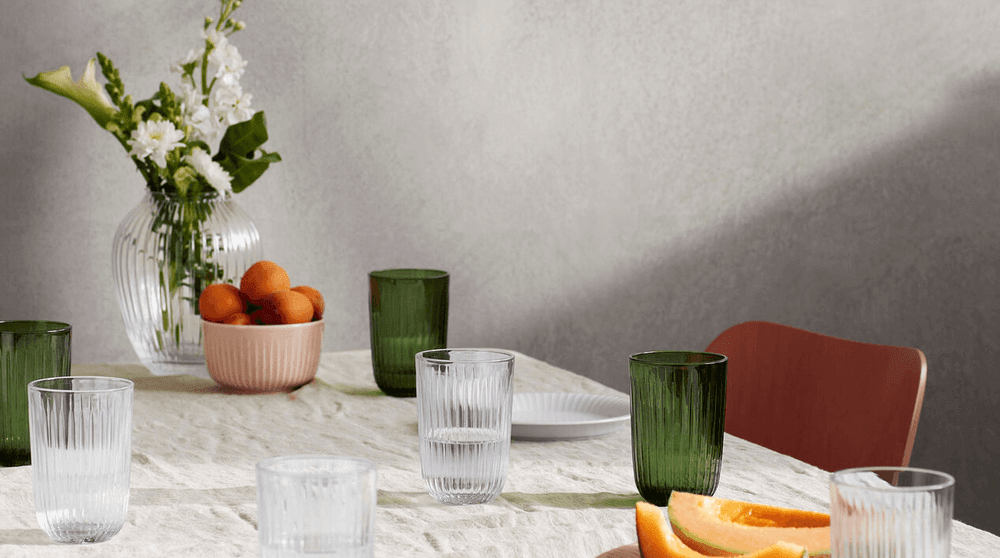 Kähler Hammershøi Vannglass Klar 37 cl 4 stk