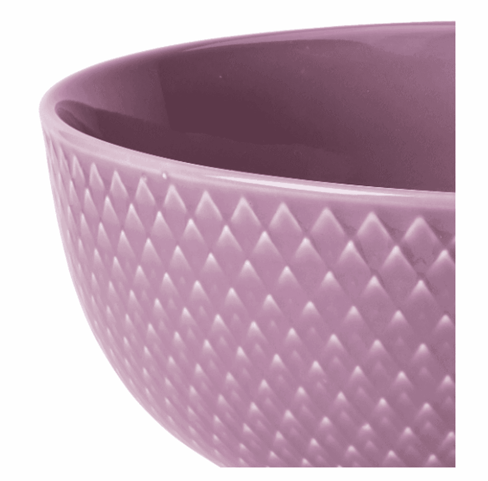 Lyngby Porcelæn Rhombe Color Skål Lilla Ø15.5 cm
