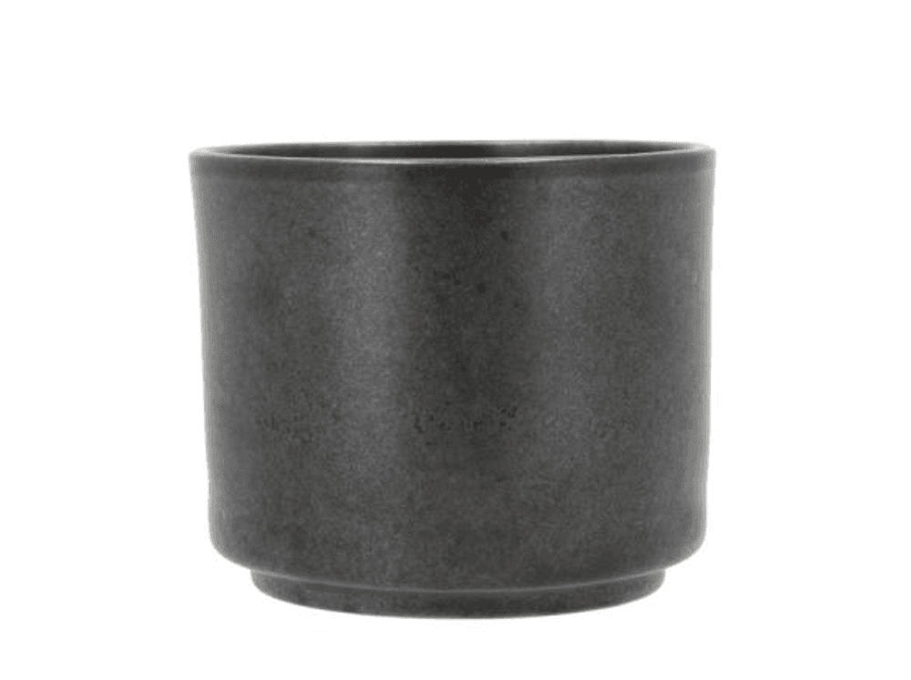 Villa Collection Leer Blomsterpotte 17x15 cm svartmetallic