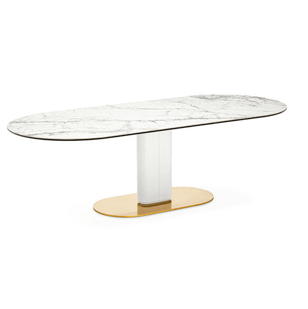 Calligaris Cameo Spisebord hvit / hvit marmor