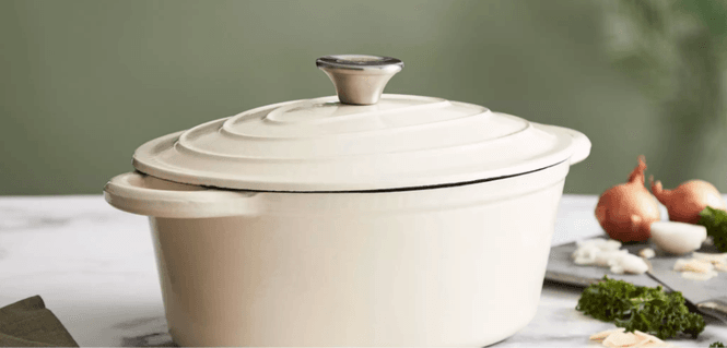 Hovedbilde Barbary & Oak Oval Støpejernsgryte Kremhvit 3 l