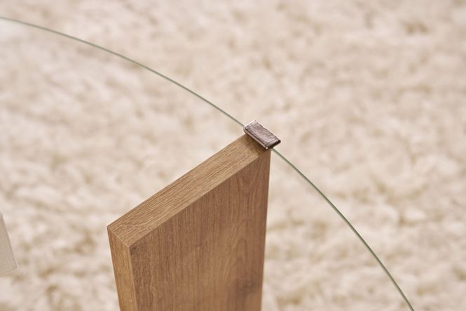 Hovedbilde Nordure Clara sofabord – Sapphire Oak/transparent