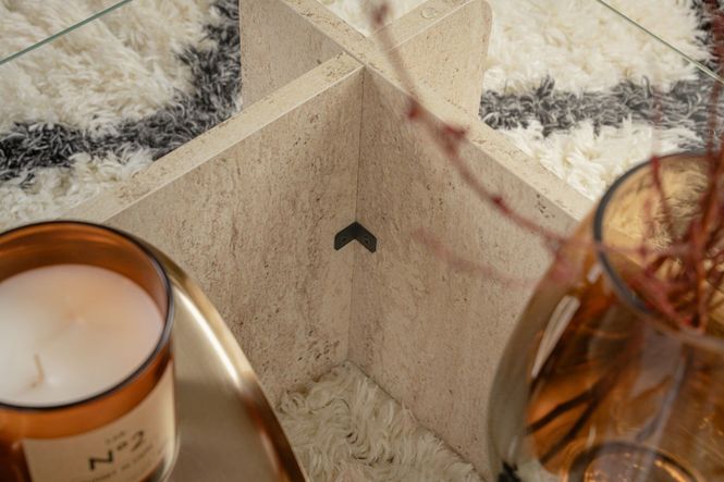 Hovedbilde Nordure Flavio sofabord – Travertine