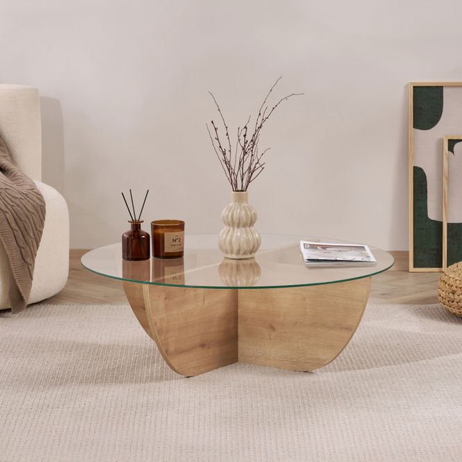 Hovedbilde Nordure Liya sofabord – Sapphire Oak