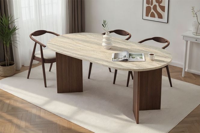Hovedbilde Nordure Sablin spisebord – Travertine/Milano ...