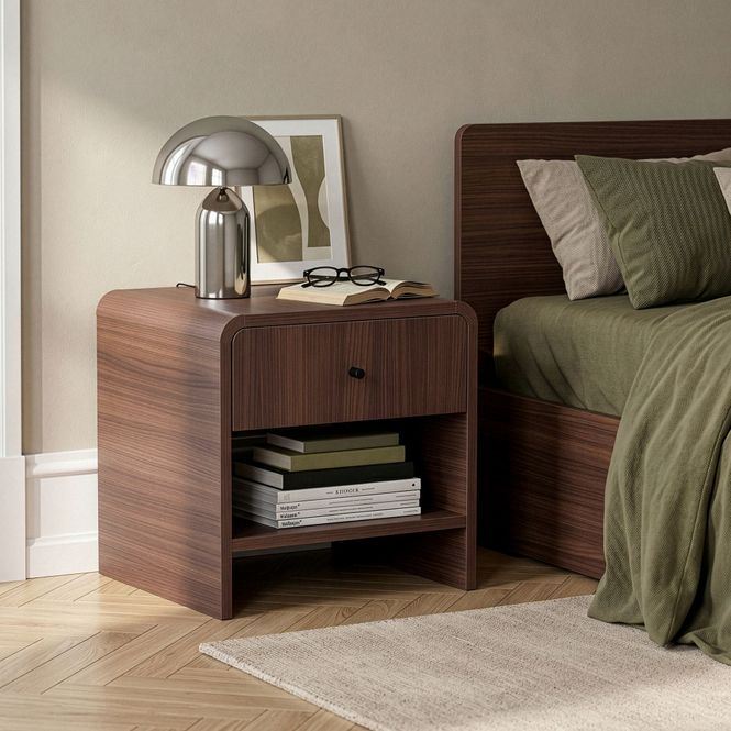 Hovedbilde Nordure Parila nattbord – Milano Walnut
