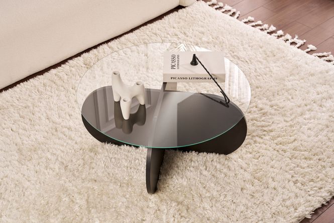 Hovedbilde Nordure Aeris sofabord – Wood Black / transparent