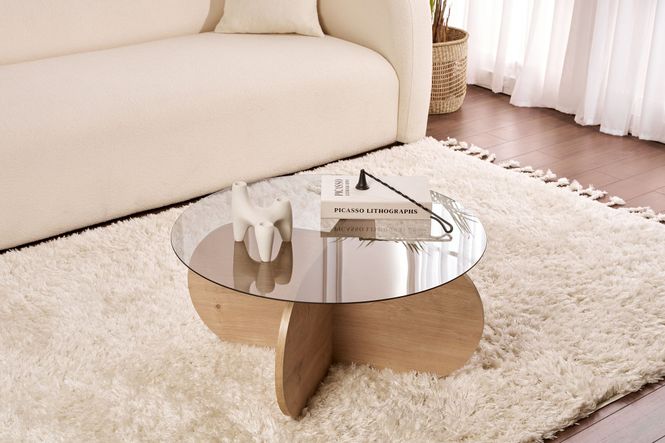 Hovedbilde Nordure Aeris sofabord – Sapphire Oak / Fume