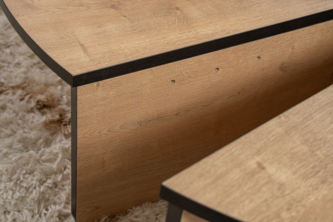 Hovedbilde Nordure Orion sofabord – Honey Oak / svart