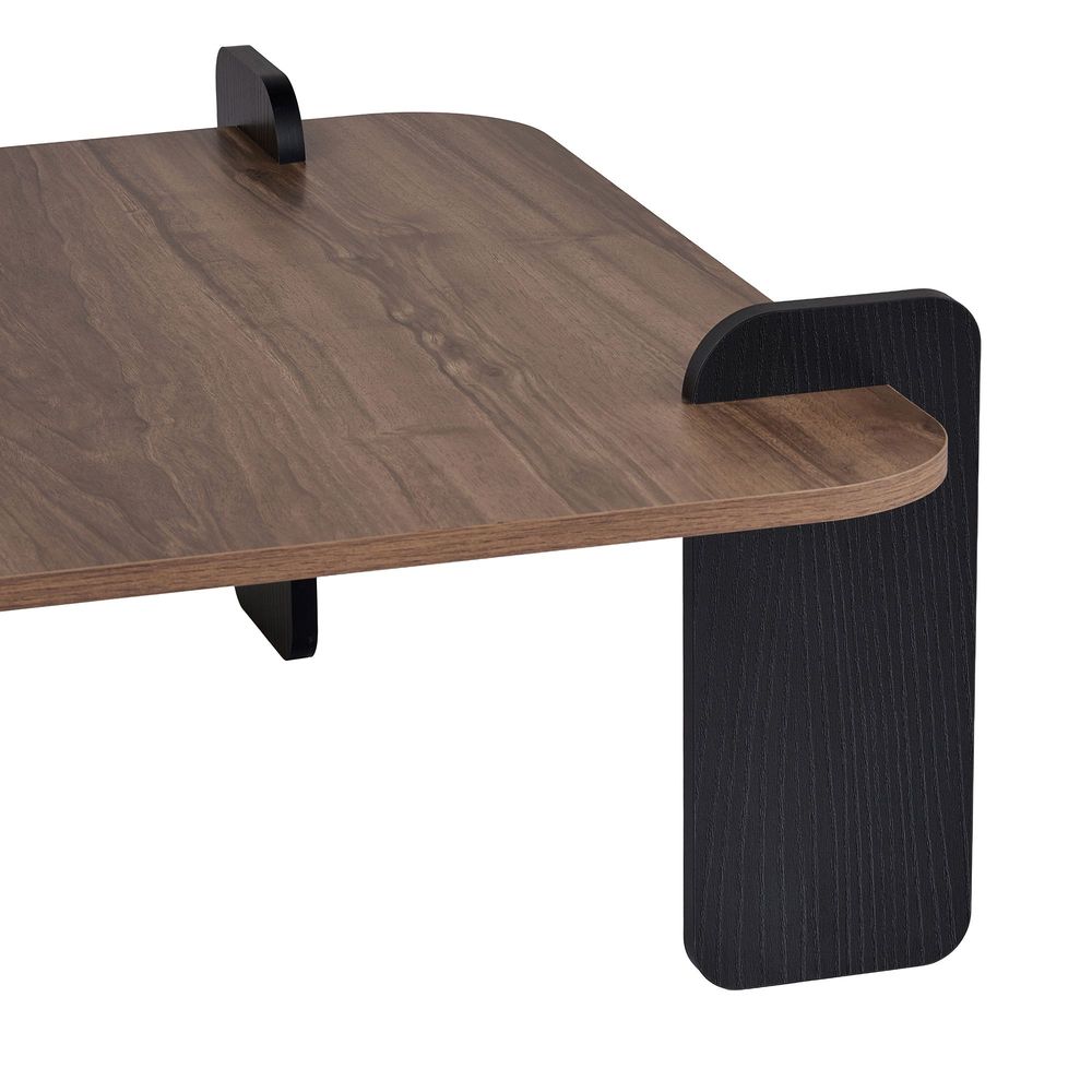 Nordure Marais sofabord – Venezia Walnut / Wood Black