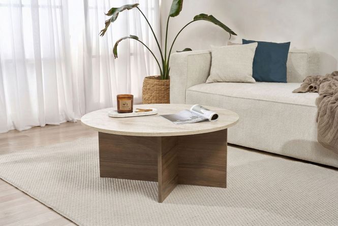 Hovedbilde Nordure Soleil sofabord – Travertine/Venezia ...