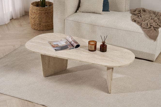 Hovedbilde Nordure Ovalis sofabord – Travertine