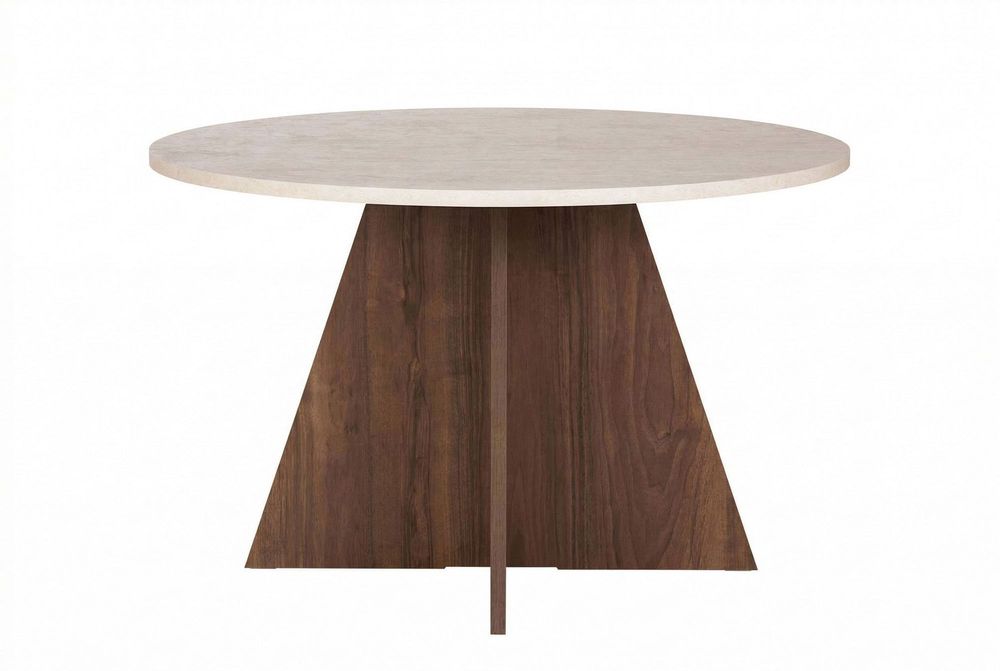 Nordure Virella spisebord – Travertine/Venezia Walnut