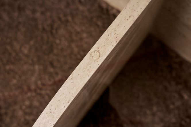 Hovedbilde Nordure Aeris sofabord – Travertine/transparent