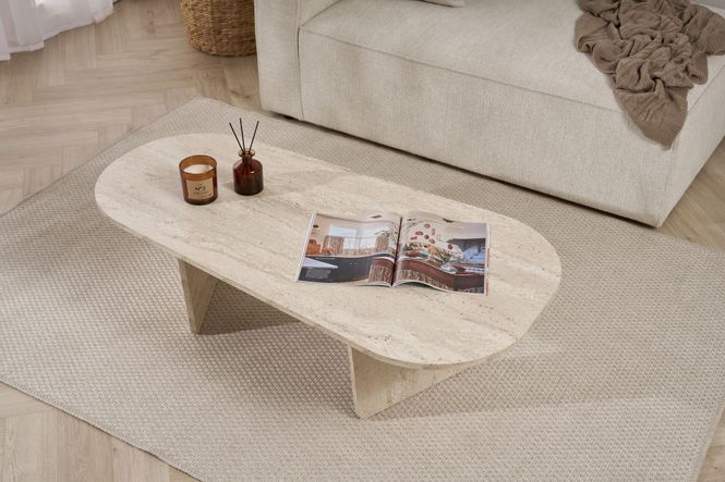 Hovedbilde Nordure Ovalis sofabord – Travertine