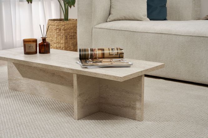 Hovedbilde Nordure Harbor sofabord – Travertine