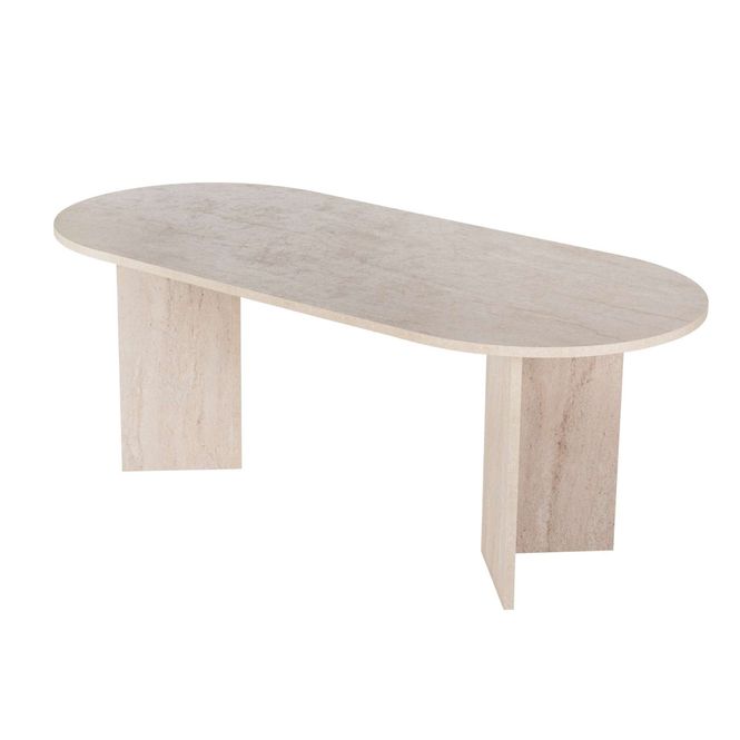 Hovedbilde Nordure Sabella spisebord – Travertine
