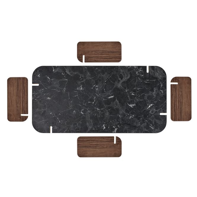 Hovedbilde Nordure Renard sofabord – Lotus/Venezia Walnut