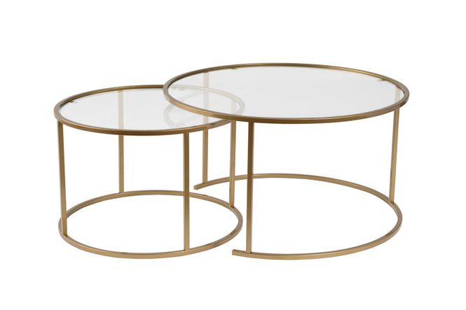 Hovedbilde Nordure Aurum sofabordsett – 80 / 60 / gull / ...