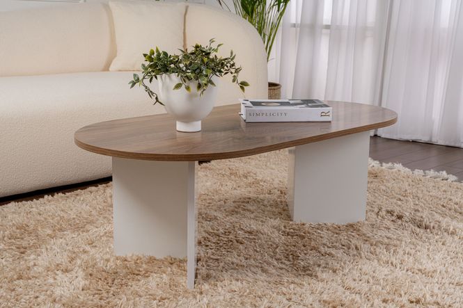 Hovedbilde Nordure Sable sofabord – Venezia Walnut / hvit