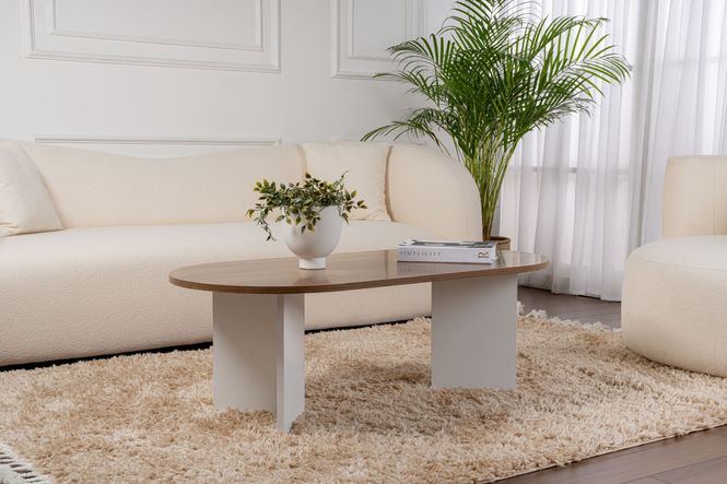 Hovedbilde Nordure Sable sofabord – Venezia Walnut / hvit