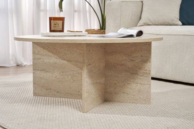 Hovedbilde Nordure Soleil sofabord – Travertine