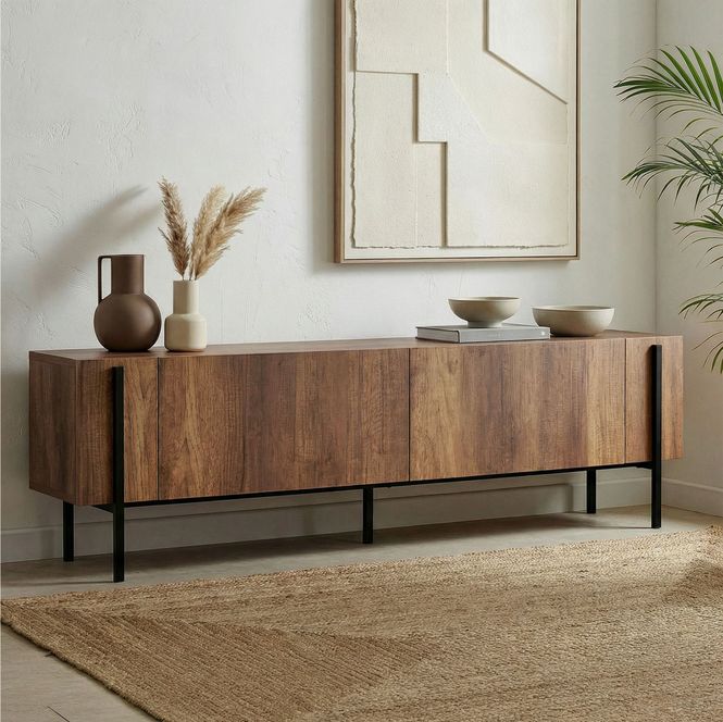 Hovedbilde Nordure Nexus TV-benk – Barok Walnut / svart
