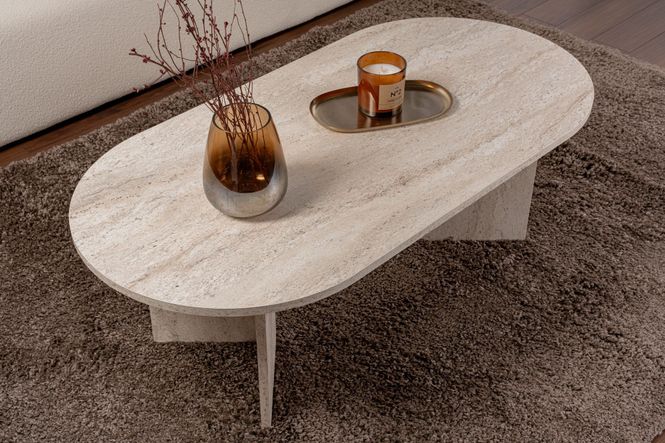 Hovedbilde Nordure Sable sofabord – Travertine