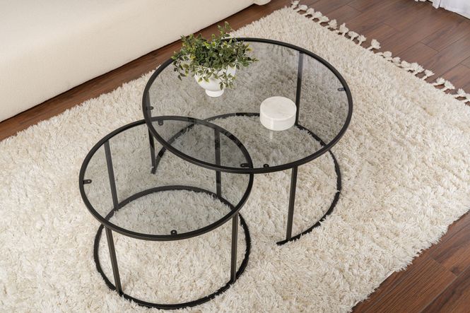 Hovedbilde Nordure Aurum sofabordsett – 80 / 60 / svart / ...