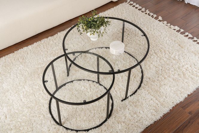 Hovedbilde Nordure Aurum sofabordsett – 80 / 60 / svart / ...