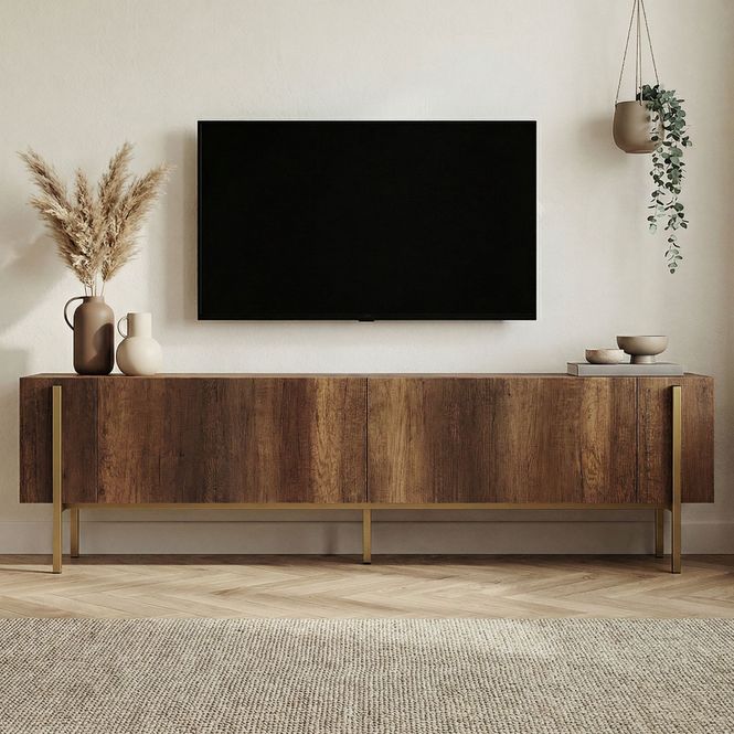 Hovedbilde Nordure Nexus TV-benk – Barok Walnut Gold