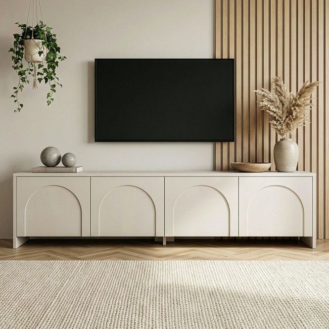 Hovedbilde Nordure Aurelia TV-benk – krem
