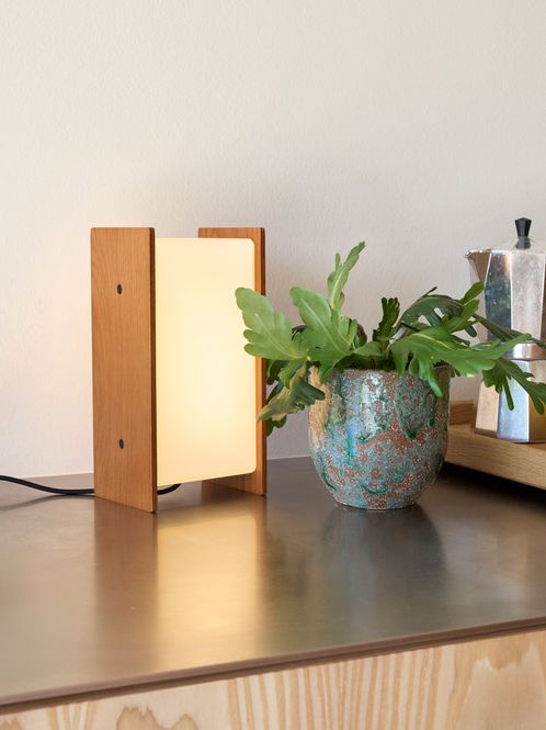 Hovedbilde Hübsch Sabi Bordlampe 13x10x25 cm – natur/hvit