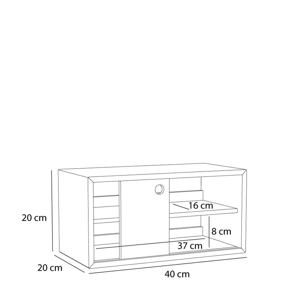 Hübsch Slide reol 40x20 cm – natur