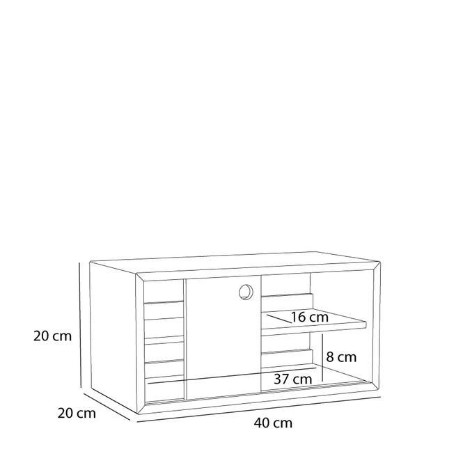 Hovedbilde Hübsch Slide reol 40x20 cm – natur