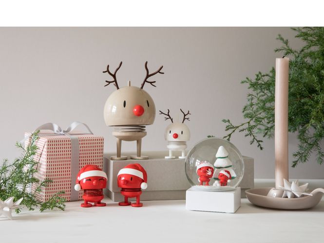 Hovedbilde Hoptimist Snøkule Santa Hvit