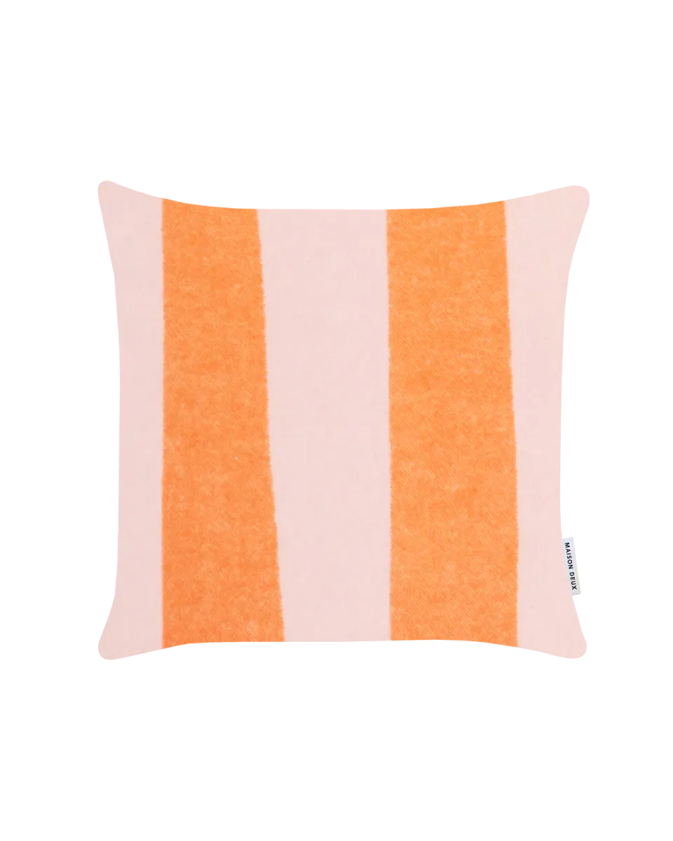 Maison Deux Rough Stripe Putetrekk 50x50 Rosa/Oransje