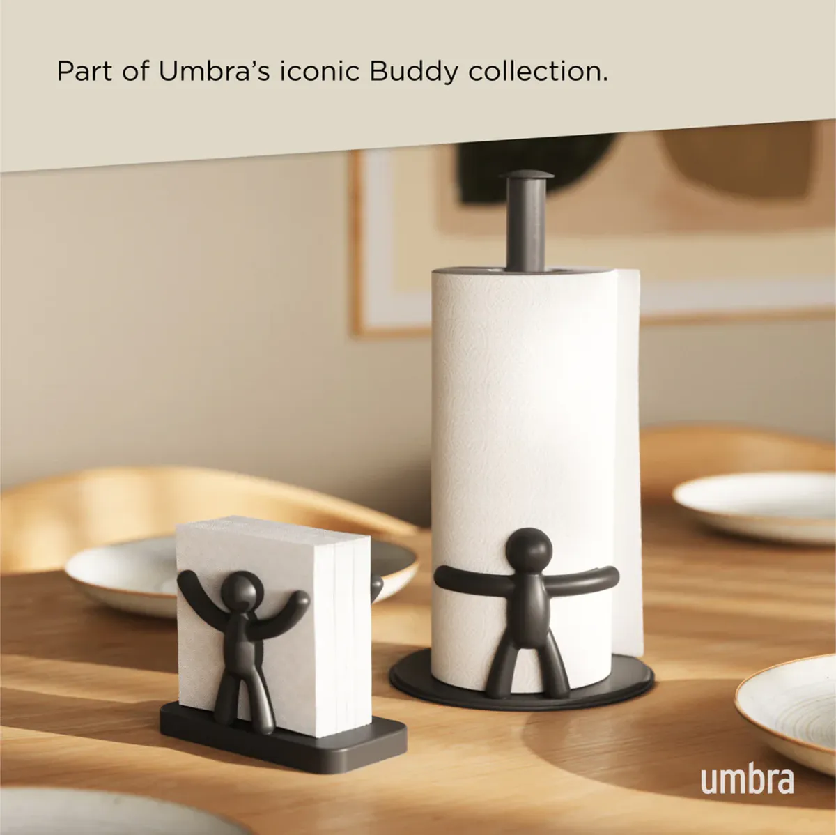 Umbra Buddy Tørkerullholder Sort