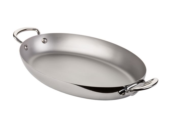 Hovedbilde Mauviel Cook Style panne med 2 grep oval stål - ...