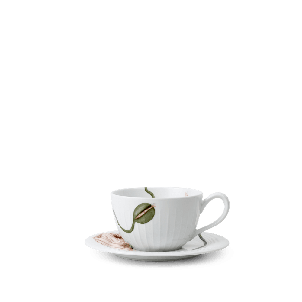 Kähler Poppy Tekopp m/ skål Hvit 38 cl