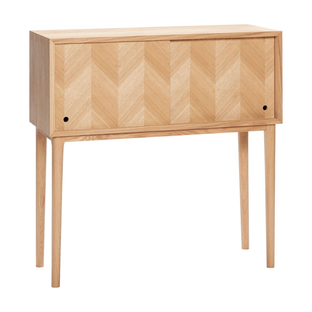 Hübsch Herringbone Kommode m/skyvedør Eik