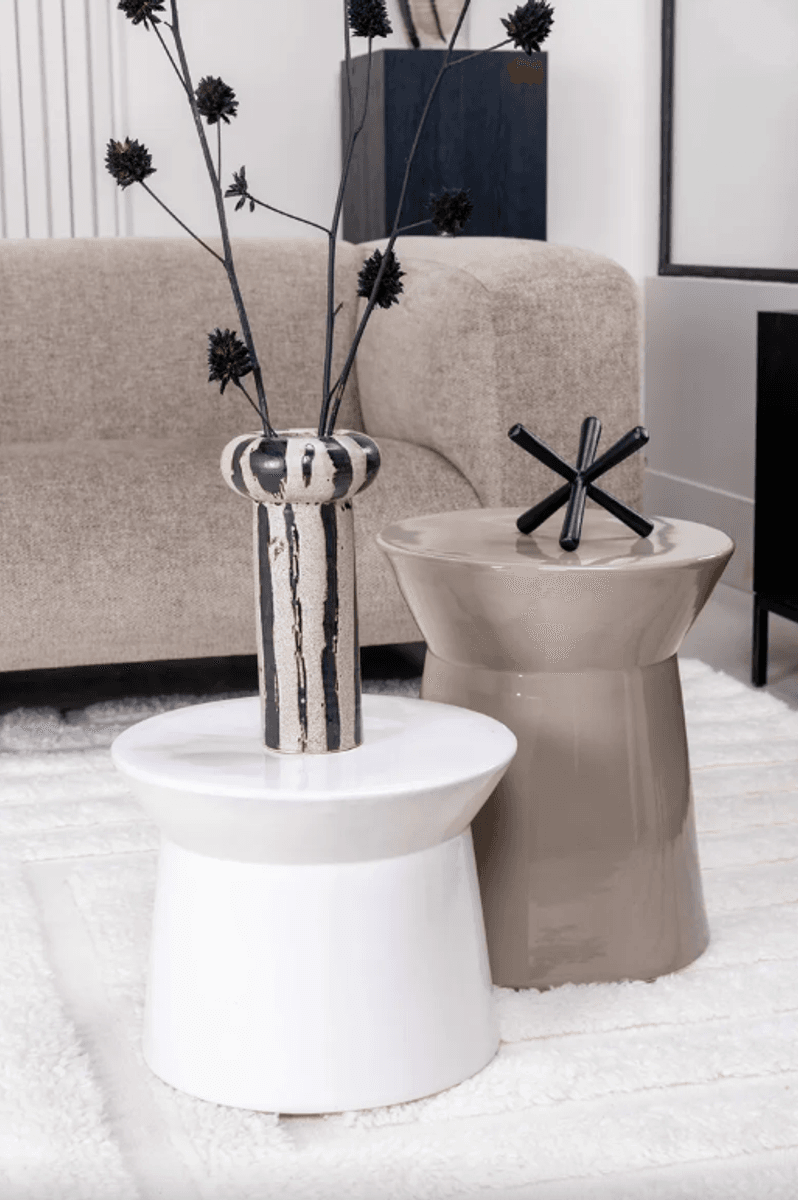 Trend Collection Keramisk Sofabord Cove Taupe M Ø38 x H45