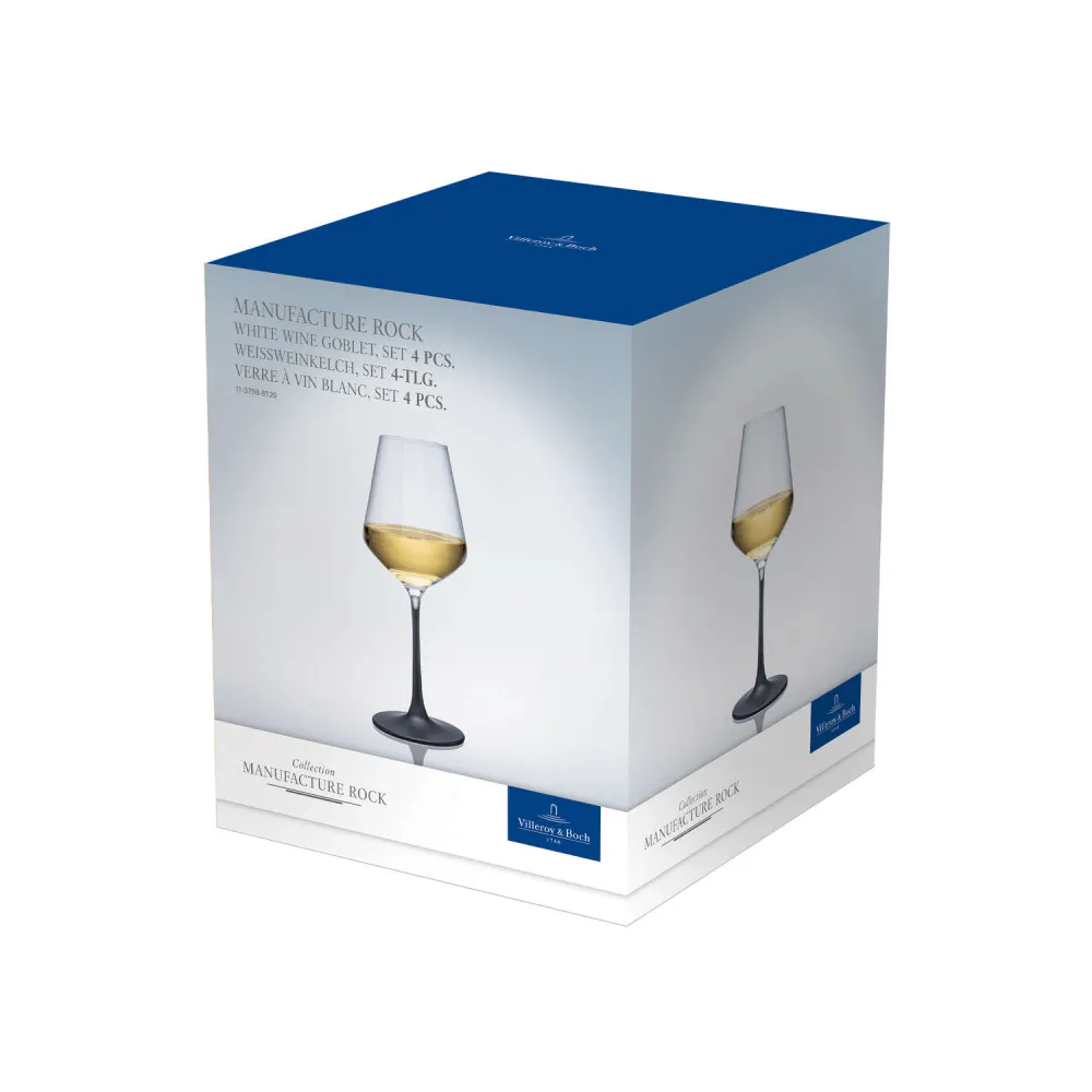 Villeroy & Boch Manufacture Rock Hvitvinsglass 4-pk