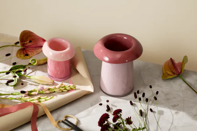 Hovedbilde Holmegaard Soma Vase Korall/Fersken H16,5 cm