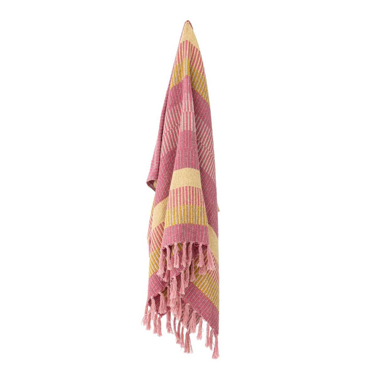 Bloomingville Isnel Pledd Rosa/Gul 130x160 cm