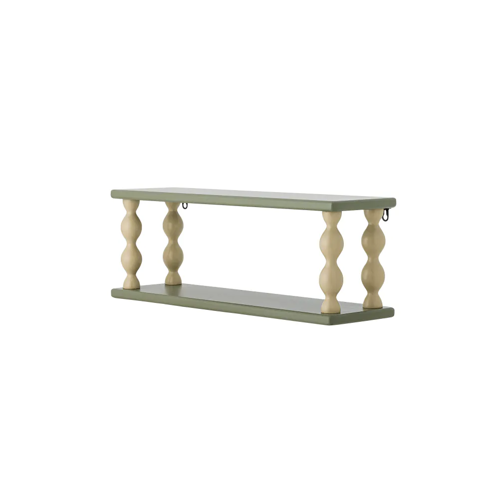 Bloomingville MINI Bibiola Vegghylle Grønn/Beige 60 cm
