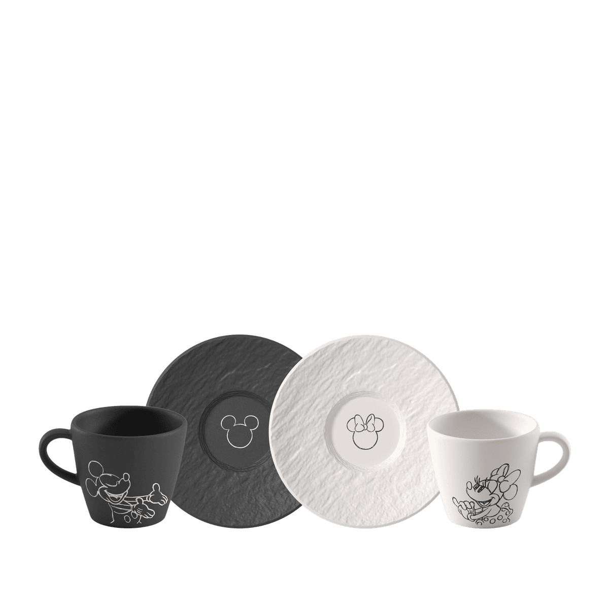 Villeroy & Boch Manufacture Rock Mikke Mus Espressokopp med skål 2-pk